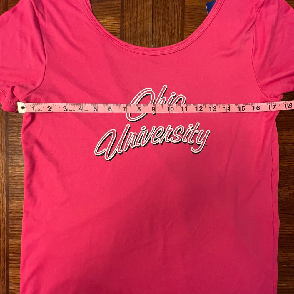NWT Champion Powertrain Hot Pink OU Ohio University Back Cut Out Shirt Medium - Picture 8 of 9